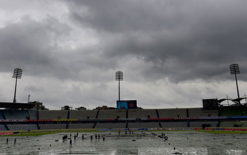 Rain continued for the third successive day, leaving the second and final Test headed for a draw with just one day remaining. PHOTO: AFP