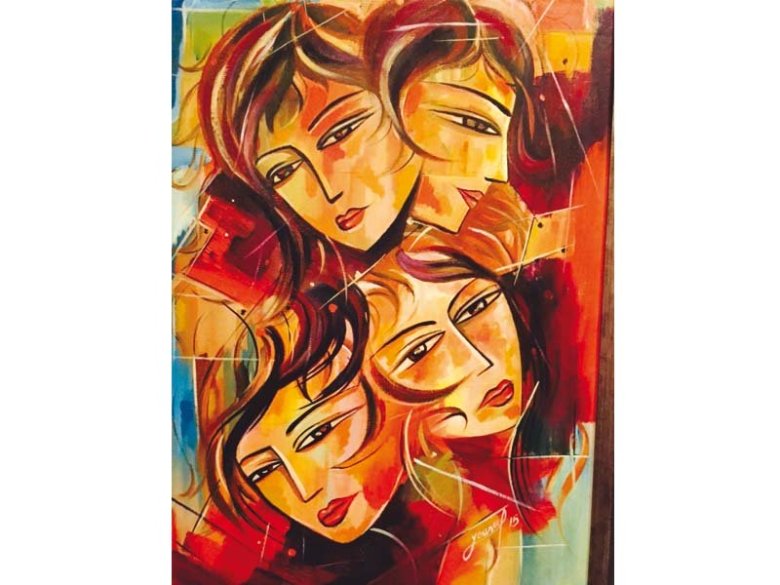 The 11 artists, whose work is being exhibited at Grandeur Art Gallery, all used vibrant colours in their pieces. PHOTO: COURTESY GRANDEUR ART GALLERY