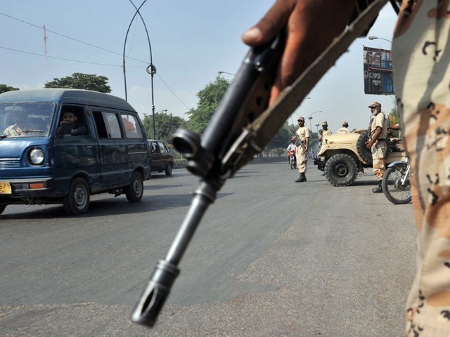 Rangers condemn murder of Hashim, promise probe, but urge citizens to go about their daily life as per routine on Monday. PHOTO: FILE