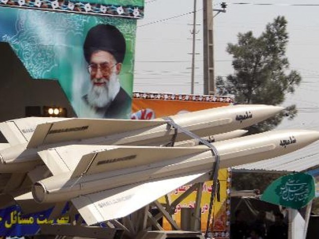 A military truck carries shalamcheh missiles in a military parade in Tehran on September 22, 2013. PHOTO: AFP/FILE