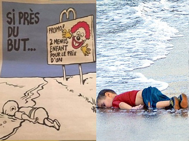 Why is Aylan Kurdi’s tragic death satire worthy, Charlie Hebdo?
