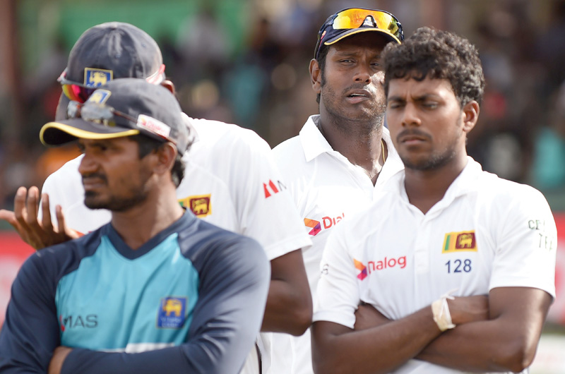 Mathews grinds his teeth after the match. The skipper would be wondering what more he can do to get his side back on track. PHOTO: AFP