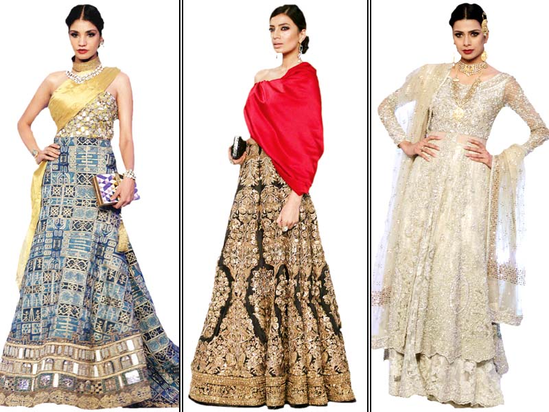 Designers show scope of bridal-wear with a well-rounded display 
of colours, cuts and silhouettes. PHOTOS: SHAFIQ MALIK/EXPRESS