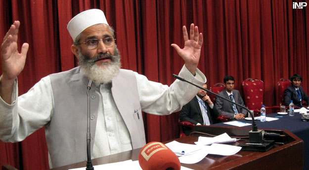JI chief Sirajul Haq. PHOTO: INP