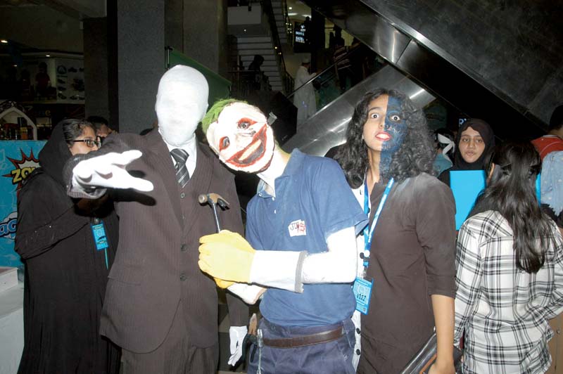 Youngsters dressed as their favourite comic and anime characters for the cosplay segment at Karachi Con 2015. The event was based on comic conventions held worldwide and consisted of fan art competition, comic panels, gaming tournament and a skit performance. PHOTOS: MOHAMMAD SAQIB/EXPRESS