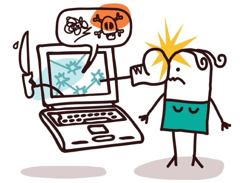 Learn how to deal with online harassment. DESIGN BY EESHA AZAM