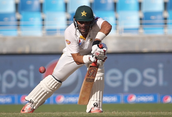 The new old man: Misbah seems determined to enjoy whatever little cricket remains in him and the way he got out early on day four epitomised that. PHOTO: AFP