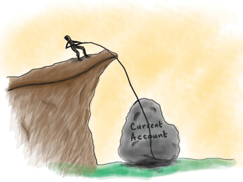 Current account deficit at $200m