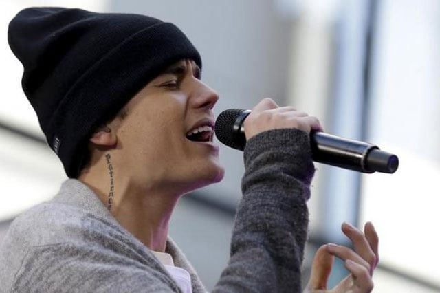 Bieber's songs all come from his album Purpose which sold 90,000 copies this week.PHOTO: REUTERS