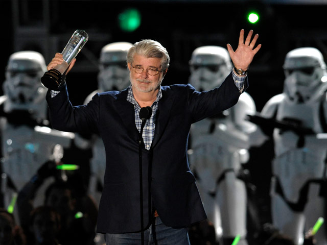 The man who created the entire Star Wars world received a standing ovation from the audience. PHOTO: SUNTIMES