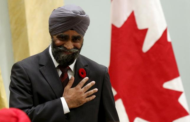 File photo of Canada's National Defence Minister Harjit Sajjan. PHOTO: REUTERS