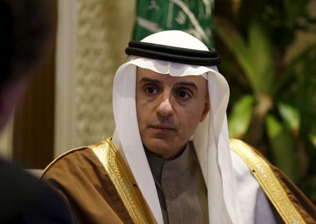Saudi Arabia's Foreign Minister Adel al-Jubeir attends an interview with Reuters, in Riyadh January 4, 2016. PHOTO: REUTERS