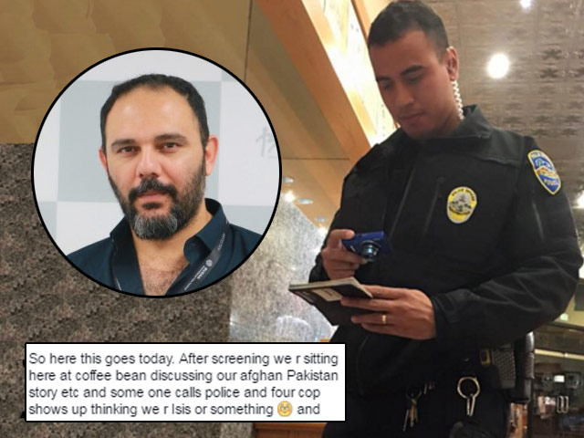 'Someone calls the police and four cops show up thinking we [are] Isis or something,' the filmmaker wrote on Facebook. PHOTO: FACEBOOK/JAMIMOOR