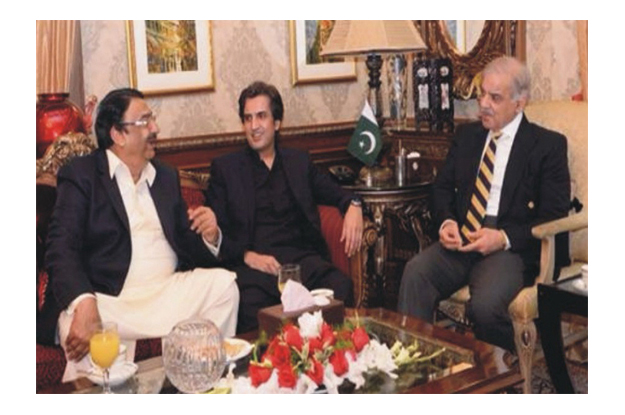 Makhdoom Ashfaq Ahmad in a meeting with Chief Minister Punjab. PHOTO: EXPRESS
