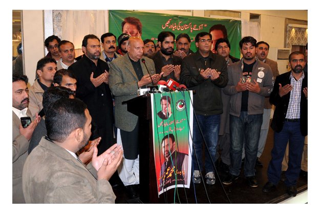 Former PTI Punjab organiser says Imran Khan has given him a go ahead to contest polls. PHOTO: EXPRESS