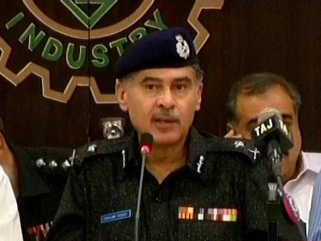 Express News screengrab of IG Sindh Ghulam Haider Jamali.