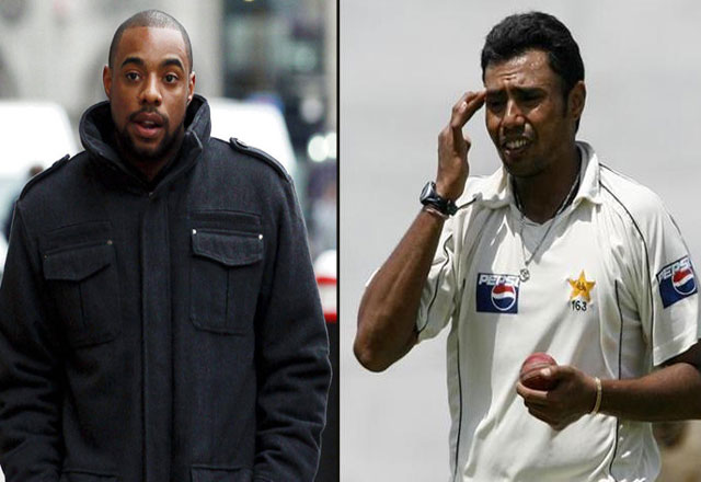 Mervyn Westfield (L) and Danish Kaneria (R). PHOTO: REUTERS