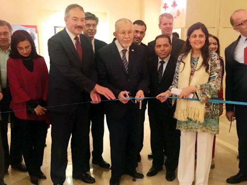 The exhibit aims to showcase the cultural and visual similarities between both countries. PHOTOS: HAFSAH SARFRAZ/EXPRESS