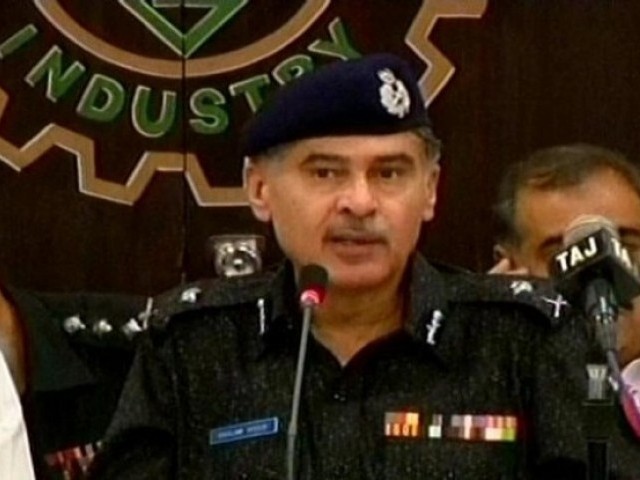 Express News screengrab of IG Sindh Ghulam Haider Jamali