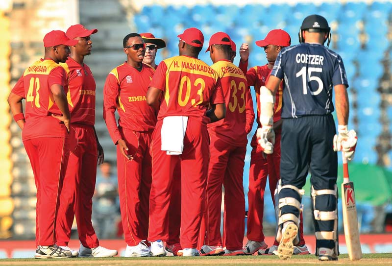 Wellington claimed four wickets to guide Zimbabwe to a nervy win over Scotland in their Group B World T20 encounter. PHOTO: AFP