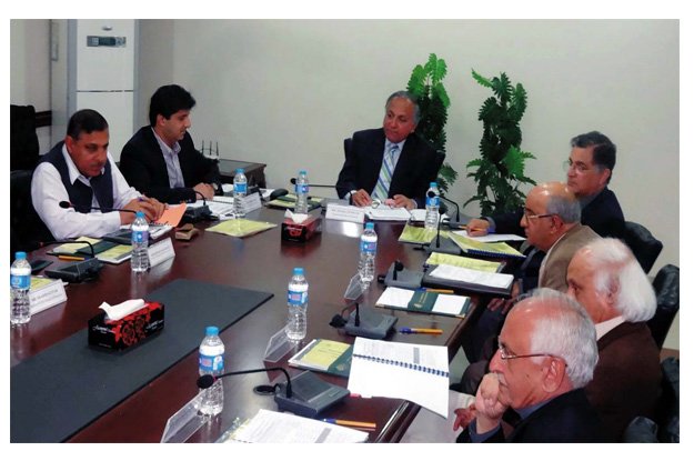 PEDO chairman presiding over a board meeting. PHOTO: NNI