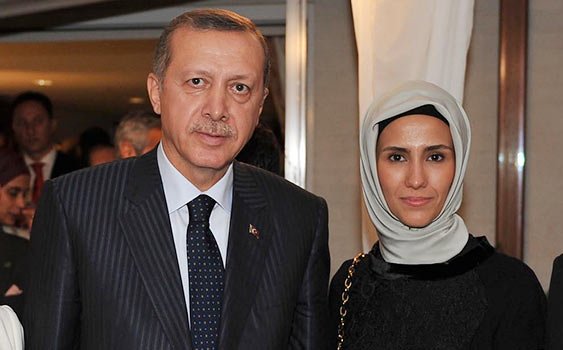 Recep Tayyip Erdogan with his daughter Sumeyye Erdogan.
PHOTO: Dailymail