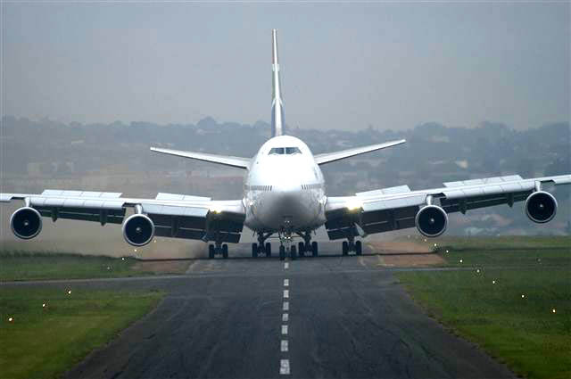 A file photo of a plane taking off from a runway. PHOTO: AFP