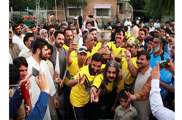 Members of KPK Assembly celebrating their victory. PHOTO: ONLINE