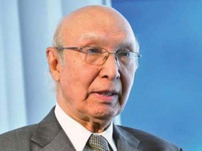 A file photo of PM's adviser of National Security Sartaj Aziz. PHOTO: EXPRESS