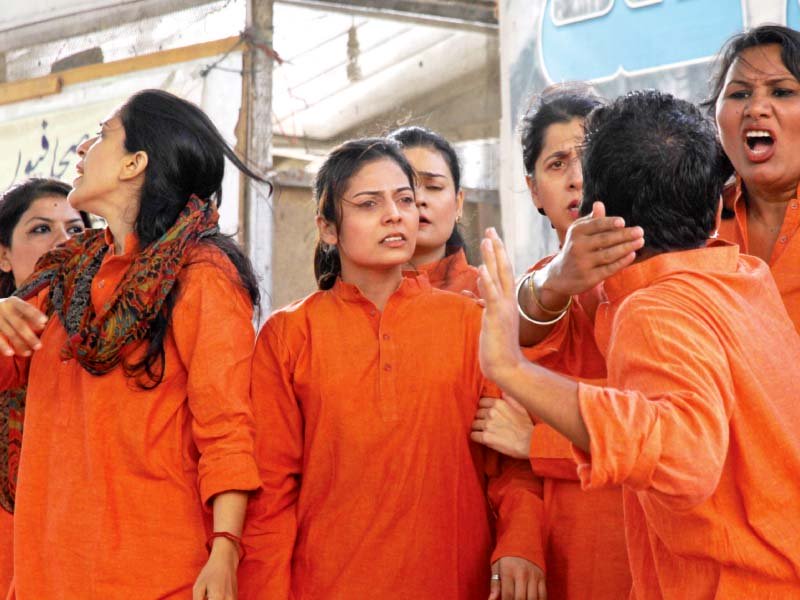 Classical dancer Sheema Kermani and her troupe sing powerful messages against discrimination and sexual harassment of women. PHOTOS: ATHAR KHAN/EXPRESS