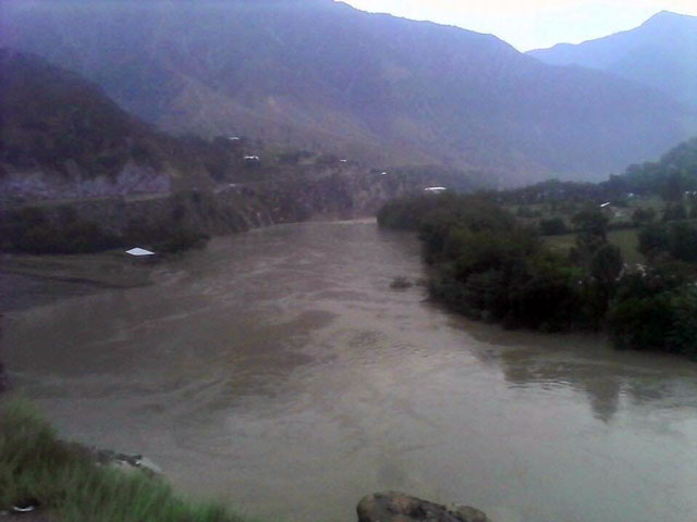 Around 30 houses were demolished in the flood caused by heavy rain in the area. PHOTO: EXPRESS