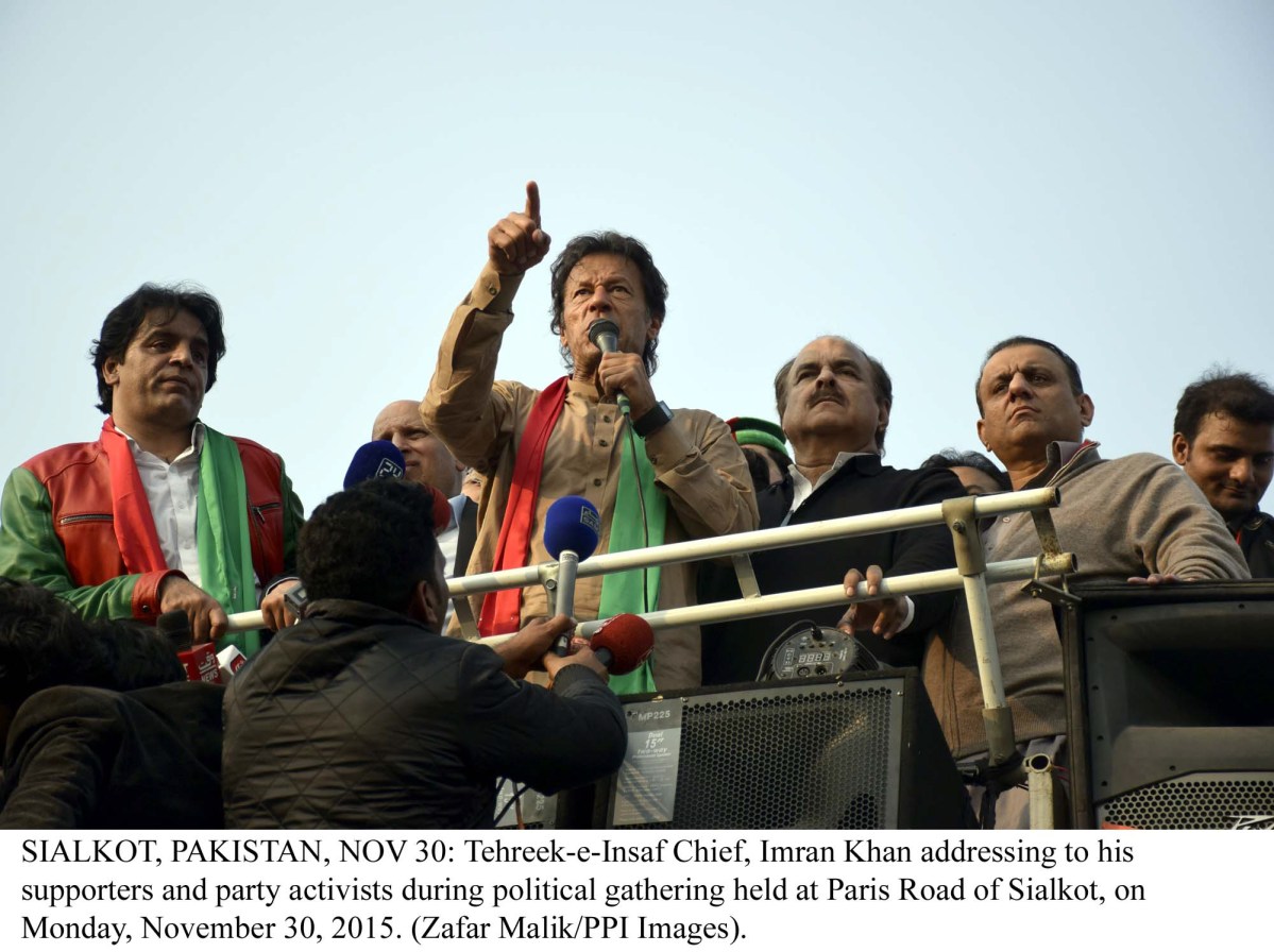 A file photo of Imran Khan. PHOTO: PPI