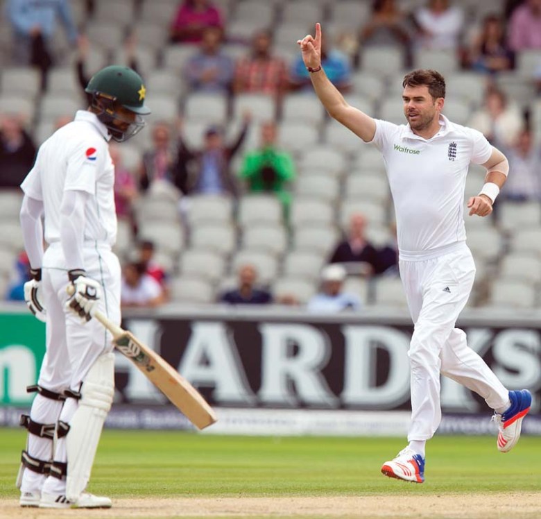 James Anderson has dismissed Masood six times out of the six that the pair have faced each other, with the England pacer having bowled just 57 deliveries to the Pakistan opener. PHOTO: AFP