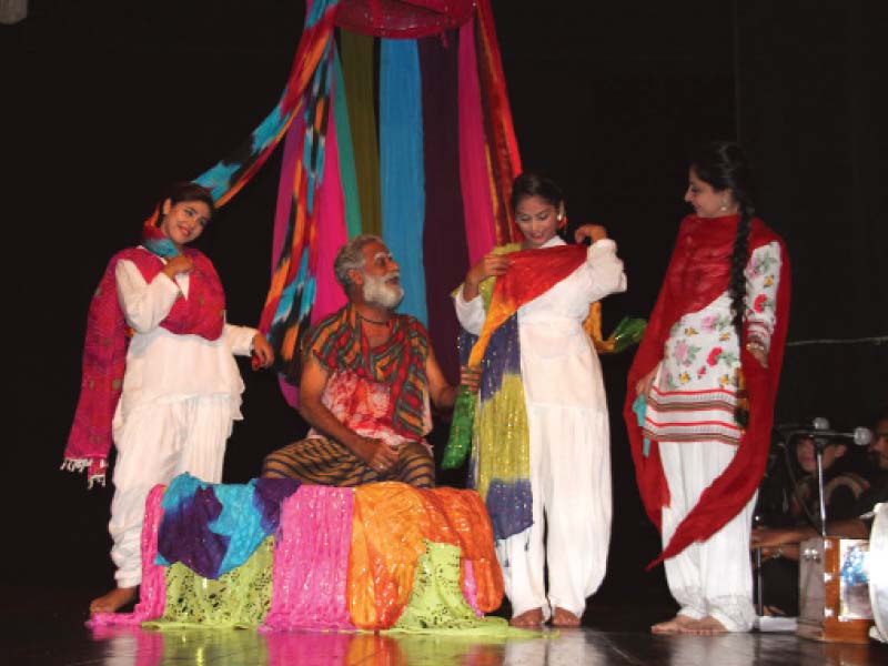 The stage play “Dreams which refuse to die” inspired by some true stories of the generation dislocated and tormented by the devastating events during the partition. PHOTO: EXPRESS