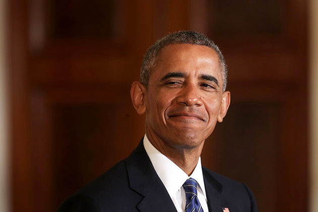 US President Barack Obama smiles during a joint news conference with Singapore's Prime Minister Lee Hsien Loong in the East Room at the White House August 2, 2016 in Washington, DC. PHOTO: AFP