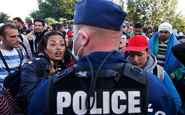 Questioning the Hungarian authorities  PHOTO: REUTERS