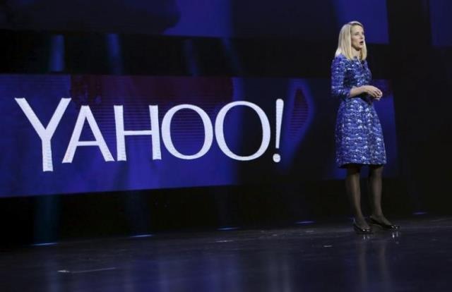 Yahoo CEO Marissa Mayer delivers her keynote address at the annual Consumer Electronics Show (CES) in Las Vegas, Nevada PHOTO: REUTER$