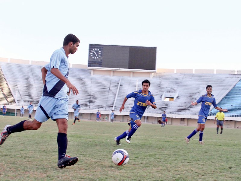 OASIS: With Pakistan's top-flight division suspended due to legal wrangling, All-Pakistan Football Tournament gives football fans in the country a hope. PHOTO: EXPRESS