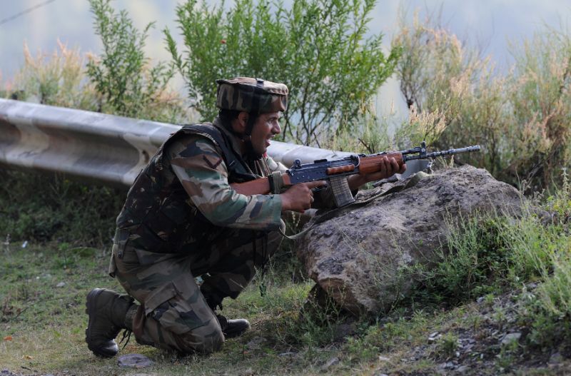 The army has since cordoned off the camp and launched a search for the gunmen. PHOTO: AFP