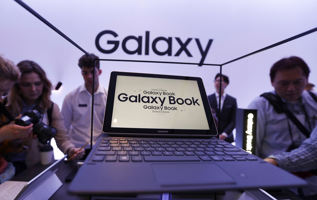 The Galaxy Tab S3 and the Galaxy Book were presented at the Mobile World Congress in Barcelona. PHOTO: REUTERS
