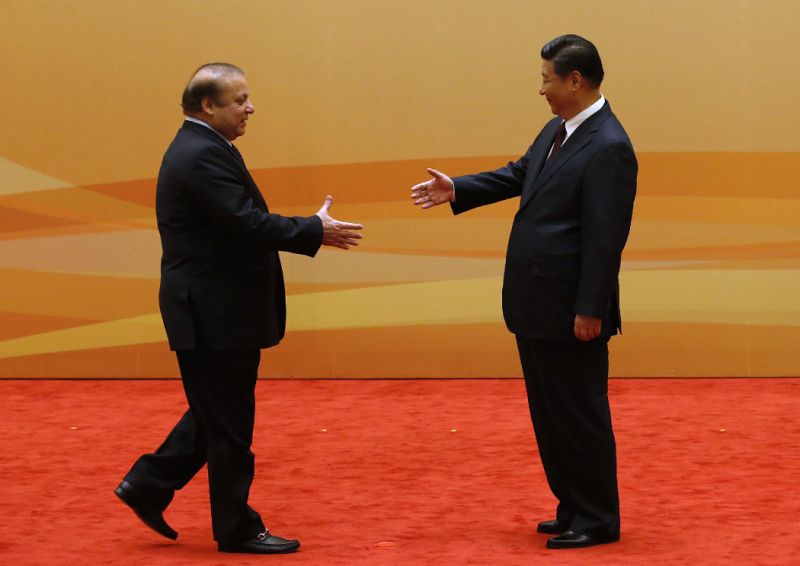 Prime Minister Nawaz Sahrif and Chinese President Xi Jinping. PHOTO: REUTERS