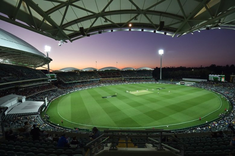 The sun sets during the third day-night Test cricket match between Australia and South Africa at the Adelaide Oval in Adelaide on November 26, 2016. PHOTO: AFP