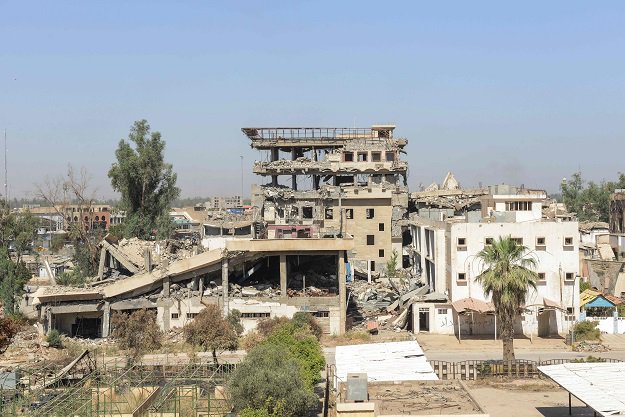 Damaged building of the University of Mosul. PHOTO: AFP