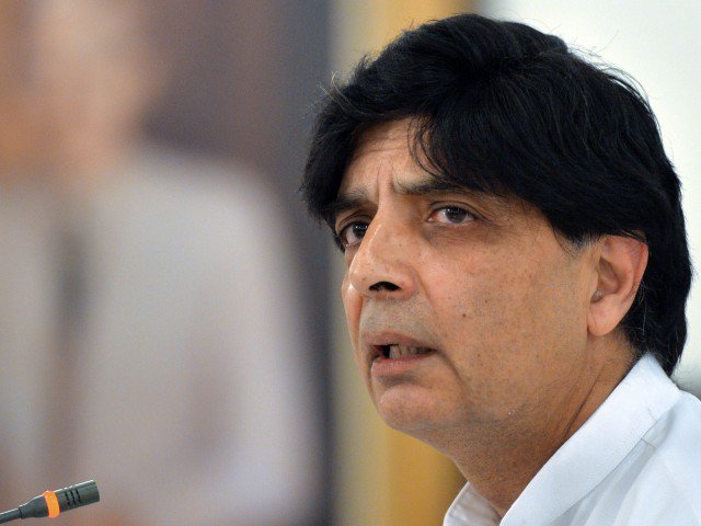 Interior Minister Chaudhry Nisar Ali Khan. PHOTO: AFP
