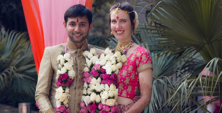 Siddhant Goel with his wife Melanie Schweiger. PHOTO: SHANEL KHALIQ
