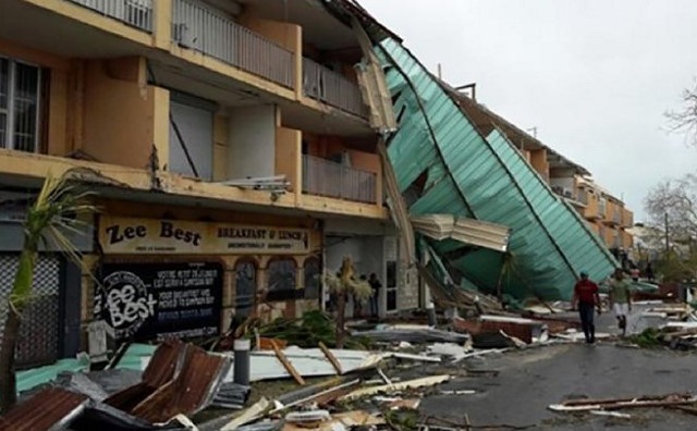 Power is cut across St Martin as well as supplies of potable water and petrol, he said. Roads are either partly or totally impassable. PHOTO: AFP