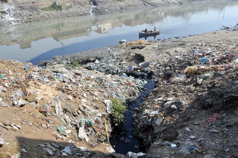A water expert said when the commission first visited the Phuleli Canal there were bodies of dogs in it, this time there were the carcasses of cows and donkeys. PHOTO: EXPRESS