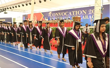 Graduating students line up during the 28th annual KU convocation. PHOTO: ONLINE