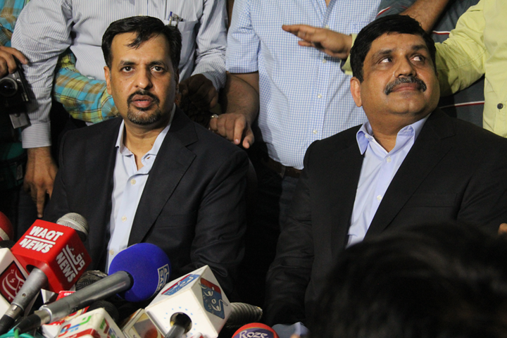 Mustafa Kamal and Anis Kaimkhani have a wealth of political experience in contesting elections and could help Farooq Sattar save MQM-Pakistan. PHOTO: AYESHA MIR/ EXPRESS