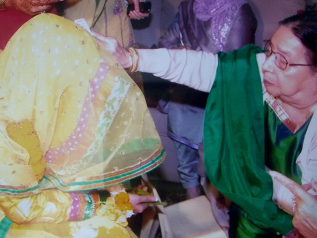 When I got married, she gifted me some of her favourite Indian saris for my bridal trousseau. Oh! How can I forget the look of absolute delight on her face when she first saw me flaunting her sari. PHOTO: SAHAR SOHAIL KHAN